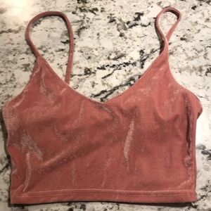 Pink Velvet crop top